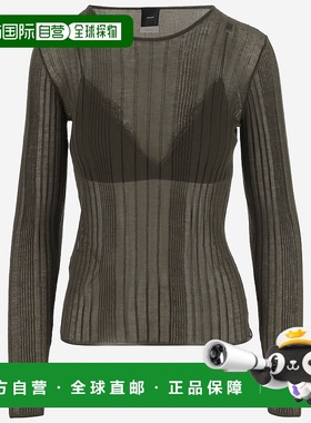 PINKO 女士针织毛衣 102977A1NDX18 SS2025 黑色针织衫