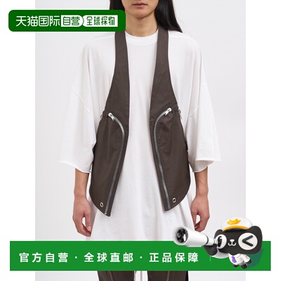 RICK OWENS 男士马甲 NRU01F2763TE78GREY SS2026