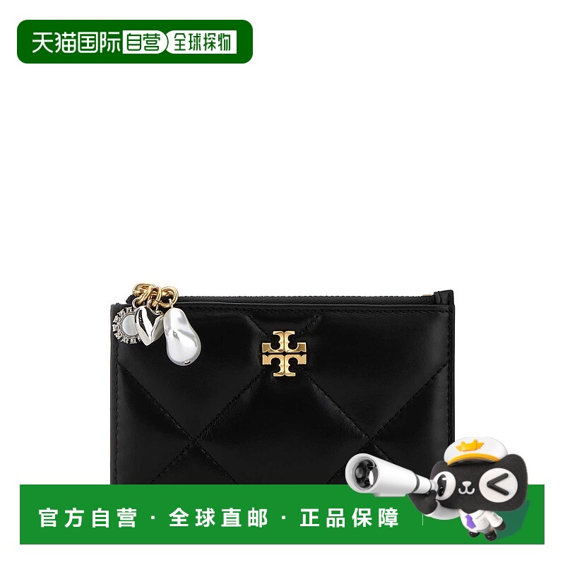 1h可退 潮奢 Tory Burch 托里 伯奇 女士 Kira 黑色皮革卡套 1750