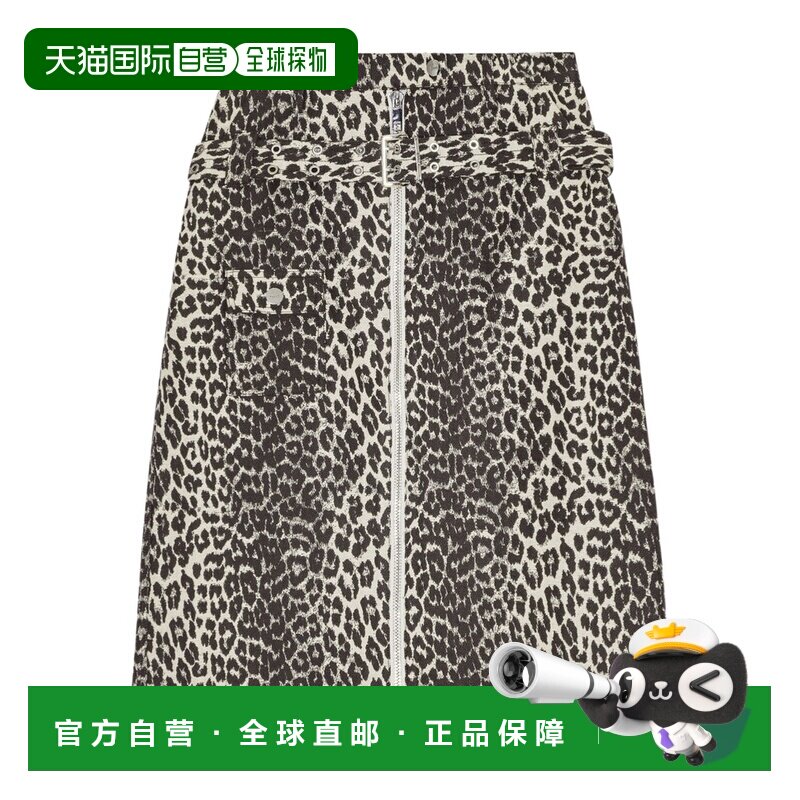 GANNI 女士半身裙 W0236943 SS2025 黄色中裙