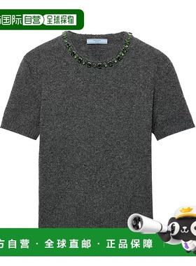 PRADA 女士针织衫 P24V2B18M6F0308 SS2026 灰色 GIROCOLLO