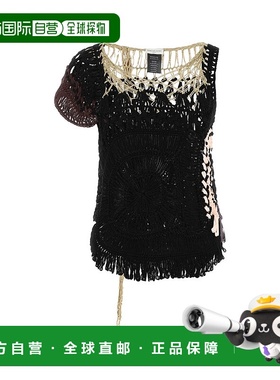 1h可退 潮奢 Dries Van Noten 德赖斯 范诺顿 女士 黑色钩花上衣