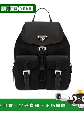 PRADA 女士双肩包 1BZ677RV44VOOOF0002 CO 黑色 Re-Nylon徽标小