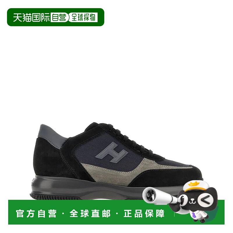 1h可退 HOGAN 男士运动鞋 HXM00N0I980UGO418 AW2025 黑色 Hogan