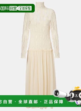 1h可退 潮奢 ULLA JOHNSON 女士 Sybil 蕾丝雪纺长款连衣裙