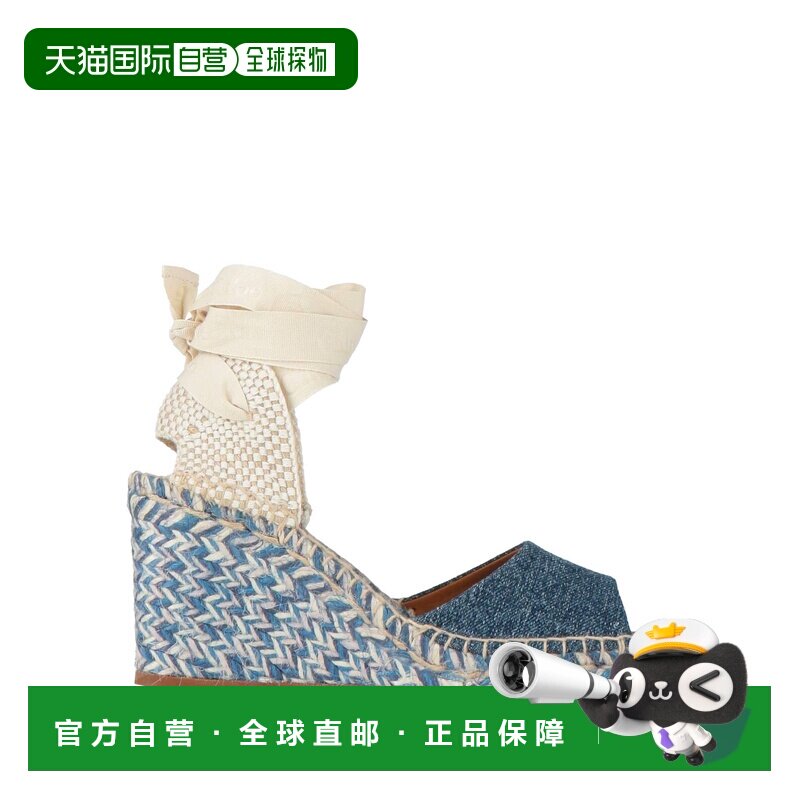 Chloe 蔻依 女士 帆布面凉鞋 blue蓝色 舒适时尚编织鞋