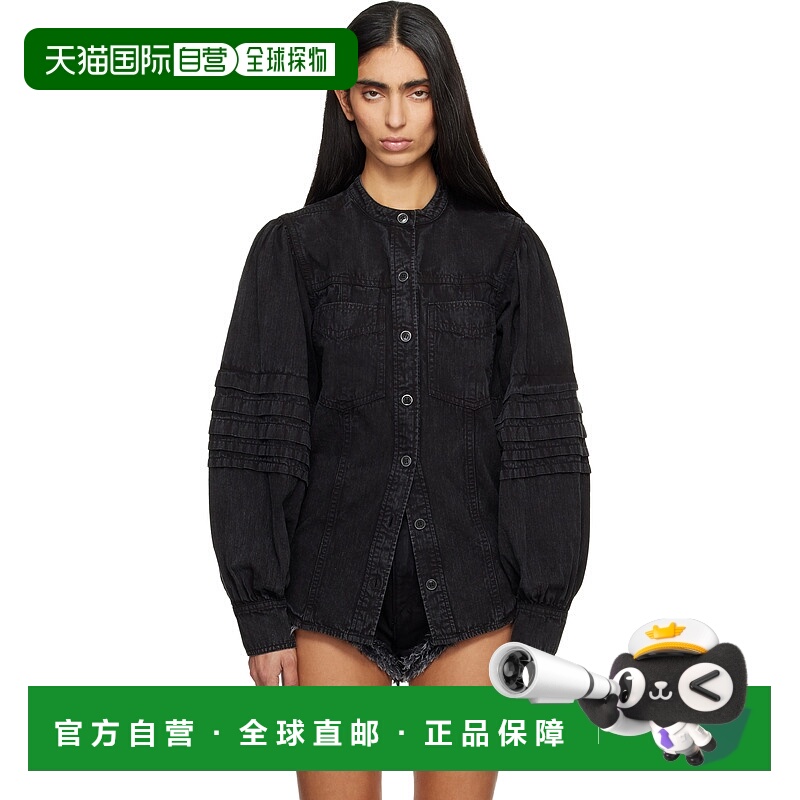 1h可退 潮奢 ISABEL MARANT 女士 黑色 Mileda 衬衫 CH0298FAD1H0
