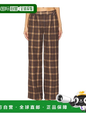 1h可退 潮奢 Danielle Guizio 女士 Willow 格纹裤子 H24205W116