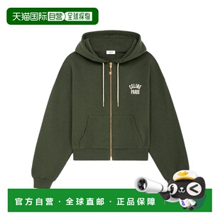 女士针织衫 长袖 RY085450I31CR 绿色 拉链卫衣 CELINE