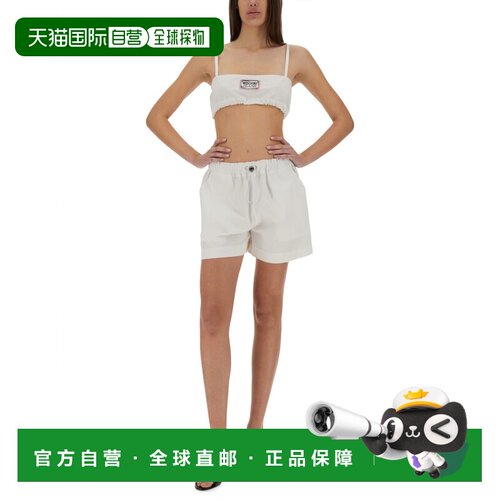 MOSCHINO 女士T恤 080132240001 SS2025 白色 短款吊带