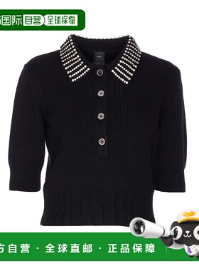 PINKO 女士POLO衫 105745A2S4Z99 AW2025 黑色 Emilia 毛衣羊绒