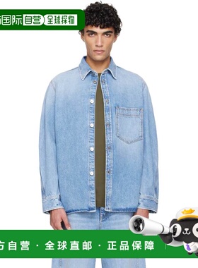 1h可退 潮奢 Givenchy 纪梵希 男士 蓝色褪色牛仔夹克 BM615W5YD5