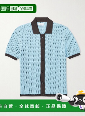 1h可退 潮奢 mr p 男士 钩花有机棉衬衫 MPK251038BLUEW4PROCIDAC