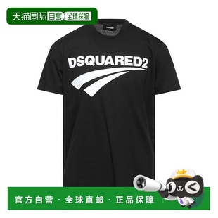 二次方 男士 T恤 1h可退 舒适时尚 Dsquared2 black黑色 潮奢