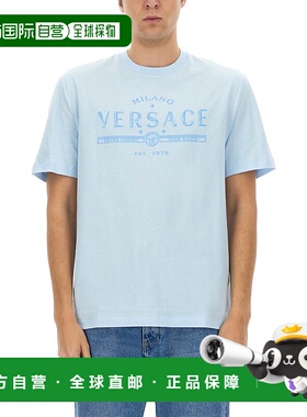VERSACE 男士T恤 10133021A134212VF50 SS2025 蓝色范思哲男装