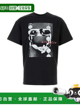 GIVENCHY 男士T恤 BM71NK3YSW001  SS2026男装黑色上衣短袖