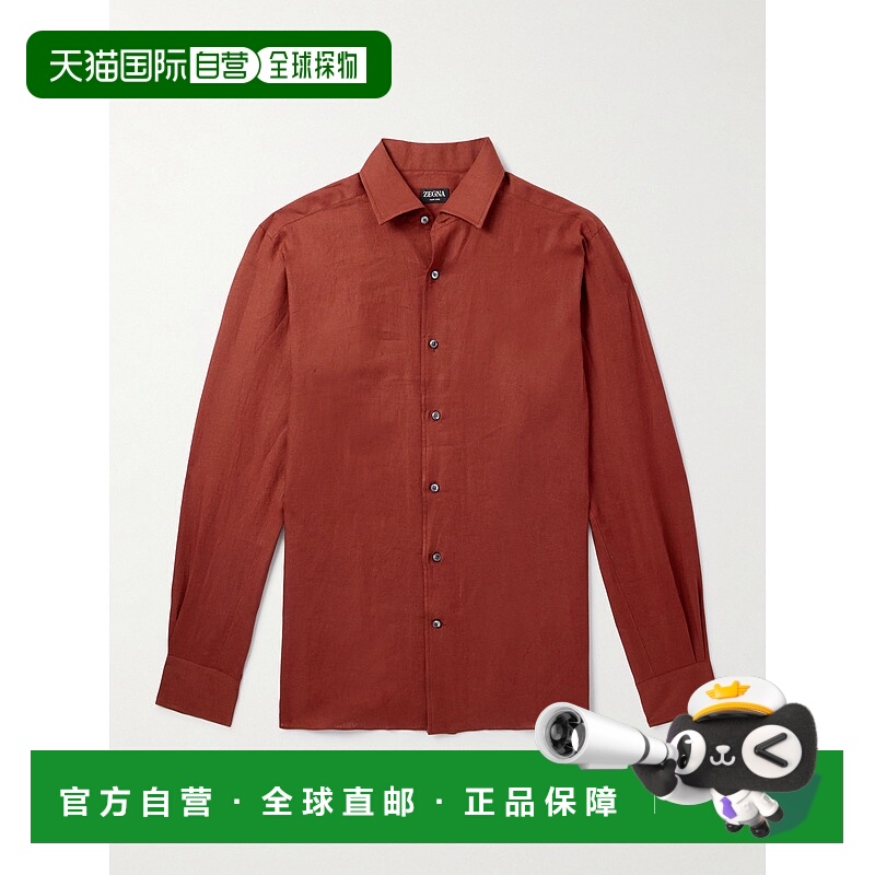 1h可退 潮奢 zegna 杰尼亚 男士 Oasi 圓下擺襯衫 UFX30A9SRO3