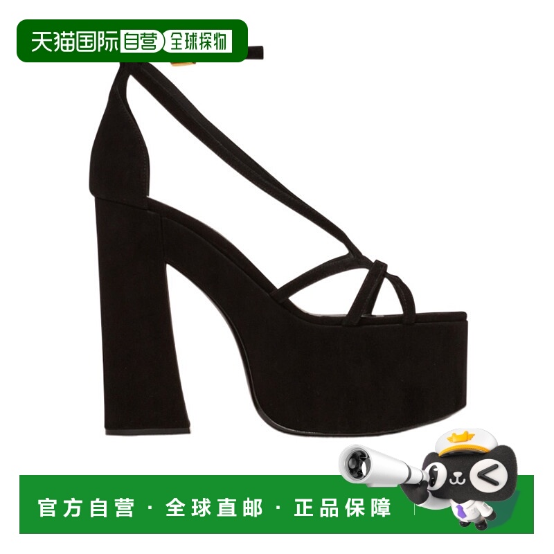 1h可退 BALMAIN 女士凉鞋 CN1UH980LCMK0PA SS2024 黑色 Cam交叉