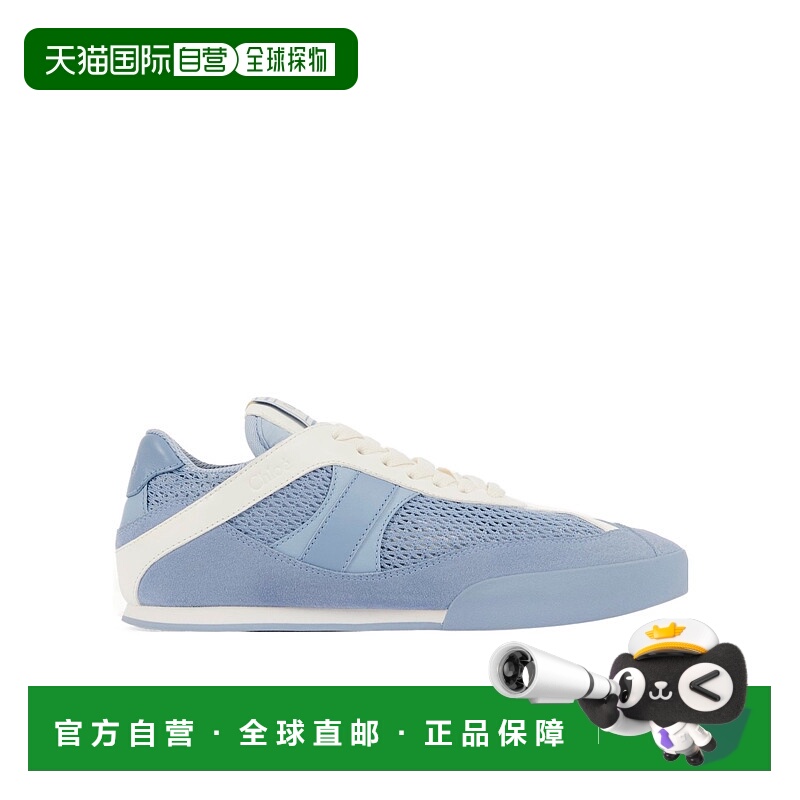 1h可退 CHLOÉ 女士运动鞋 C25S07IPL40V SS2025 蓝色 系带低帮休