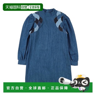 蔻依 女童 牛仔连衣裙童装 1h可退 舒适时尚 Chloe blue蓝色 潮奢