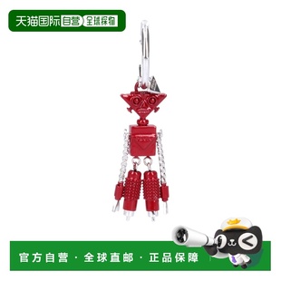 红色 PRADA AW2022 2JO8882FO7F068Z Jack单侧徽标耳坠 女士耳饰