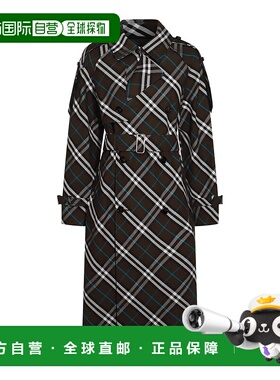 BURBERRY 女士外套 8095300C1213 AW2024 绿色风衣