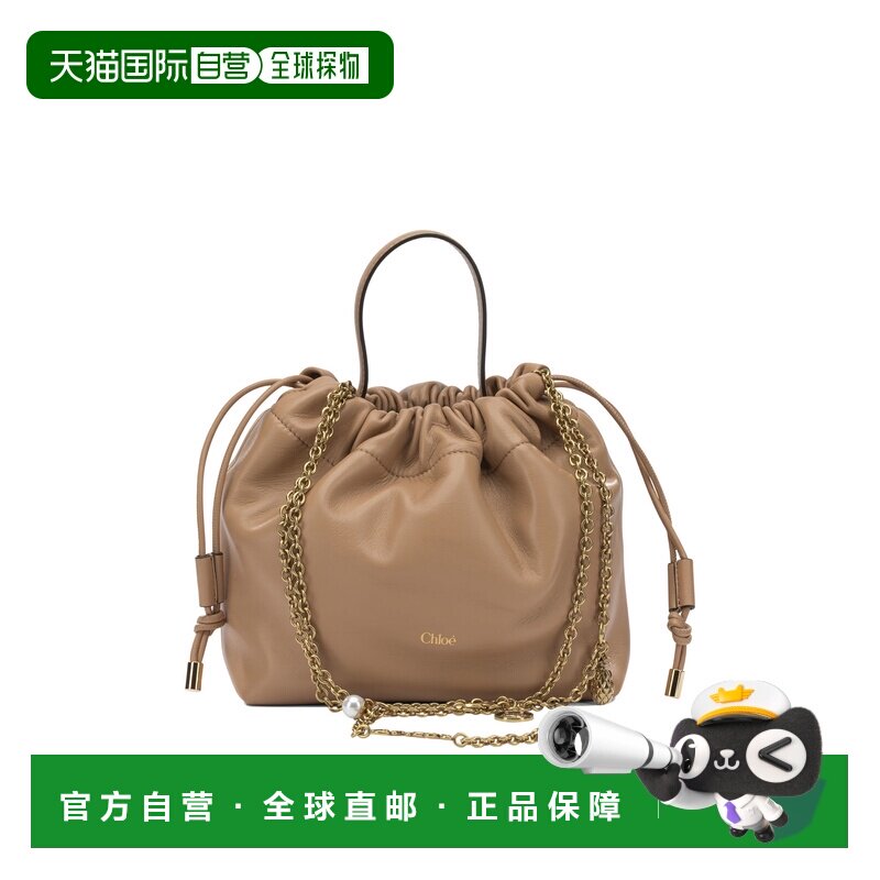 CHLOÉ 女士单肩包 CH26UP789R1226X SS2026 浅棕色 抽绳单肩包