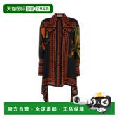 潮奢 连衣裙 Blumarine 女士 1h可退 式 蓝色情人 印花斜纹布衬衫