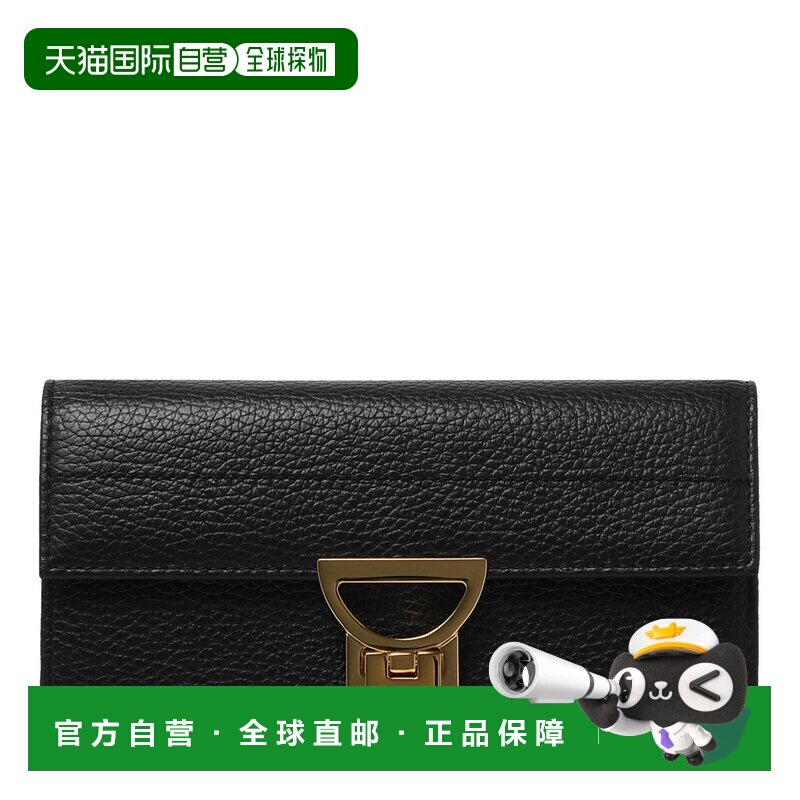 1h可退 COCCINELLE 女士单肩包 E2MD5114601001 CO 黑色 翻折钱包图片