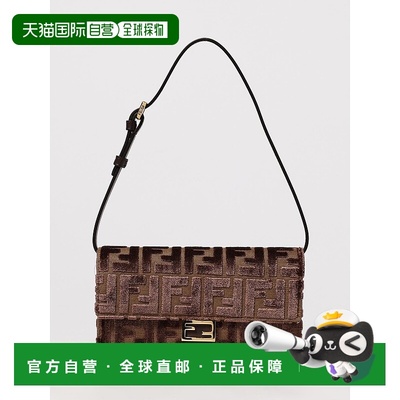 FENDI 女士斜挎包 8M0498AT14F0L1B AW2025 棕色 Ff Jacquard Vel