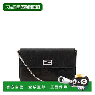FENDI 女士手拿包 8M0600B14MF0QA1 AW2026 黑色 链条式钱包