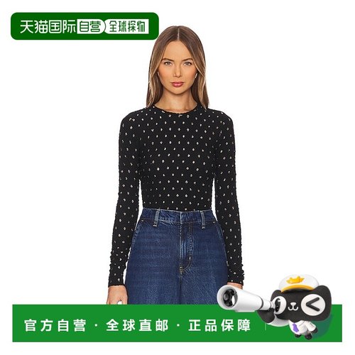 1h可退 潮奢 Frame Denim 女士 圆点弹力网纱上衣 WP25JKT009