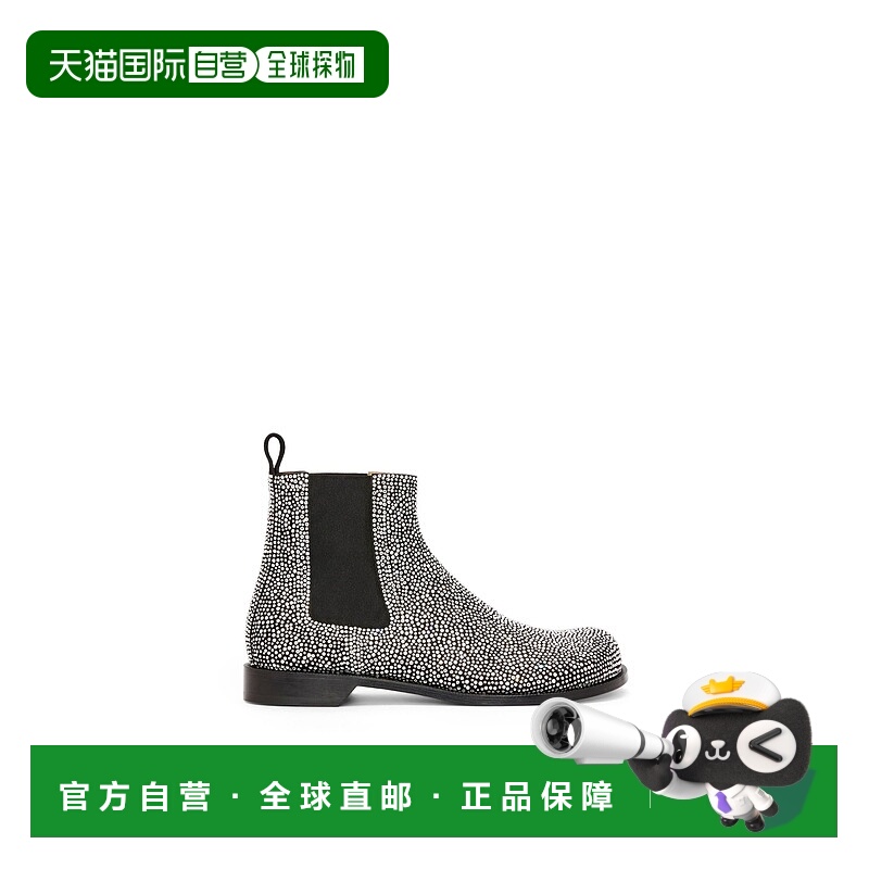 1h可退 LOEWE 男士靴子 MLSC286X01BLACK SS2024 黑色 STIVALI