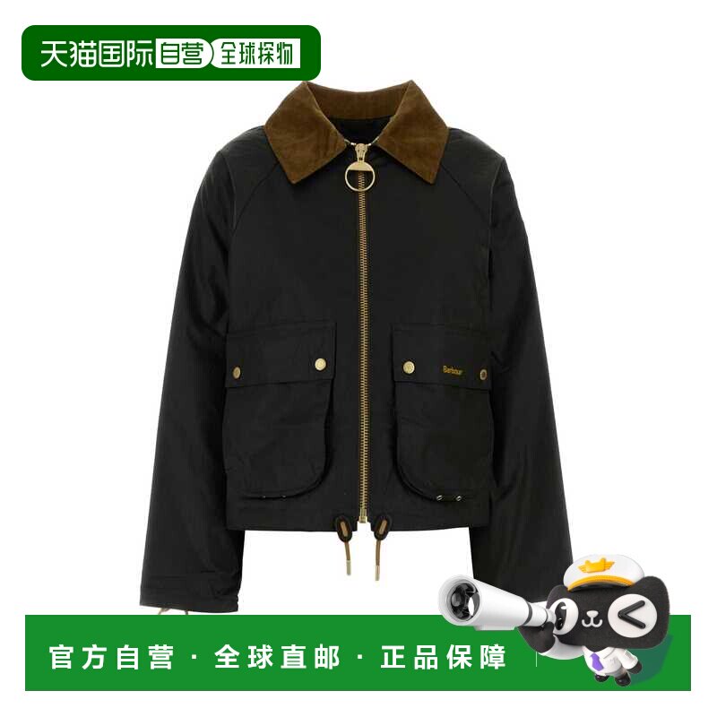 Barbour 女士户外风衣 LWX1531OL12 SS2026 黑色 长袖休闲夹克