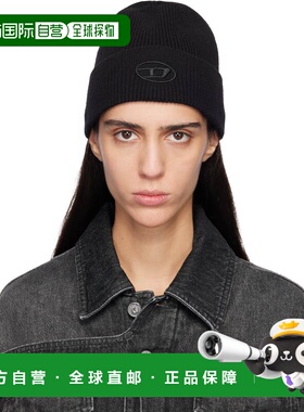 1h可退 潮奢 Diesel 迪赛 女士 黑色 K-Coder-Fully B 毛线帽 A04