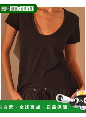 James Perse 女士T恤 WEK3449BLK CO 黑色 短袖T恤