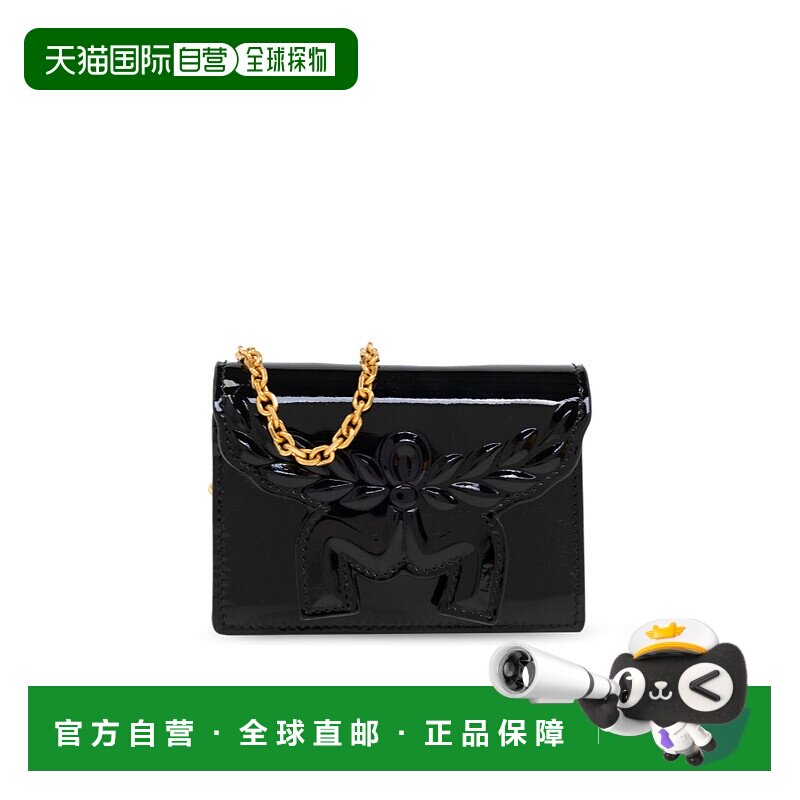 MCM 女士钱包 MYAFSAC01BK SS2025 黑色 链条钱包