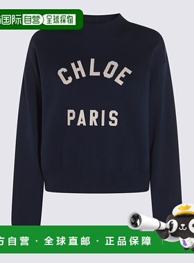 CHLOÉ 女士针织衫 CH24AJH121924C6 AW2025 黑色 Crew neck logo
