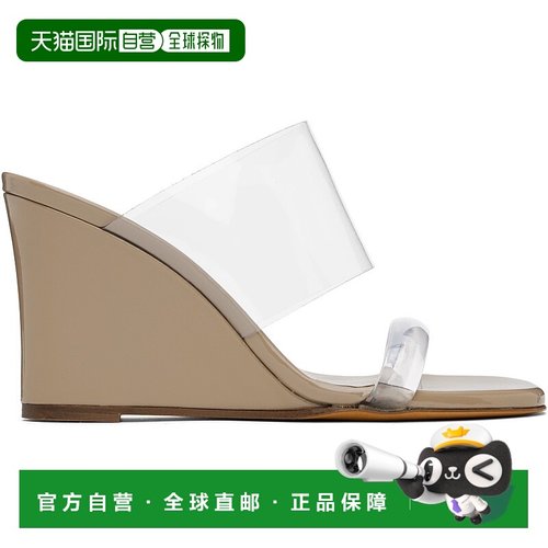 1h可退 潮奢 Maryam Nassir Zadeh 女士 透明 Olympia Wedge 凉鞋