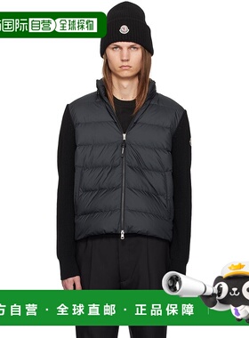 1h可退 潮奢 Moncler 盟可睐 男士 黑色拉链羽绒夹克 J20919B0003