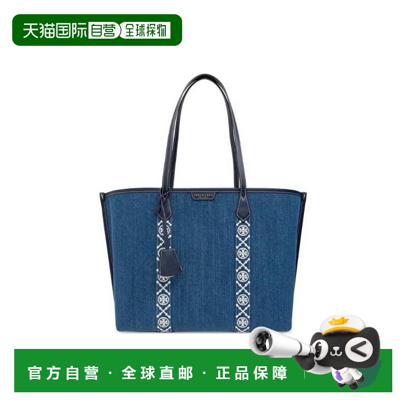 TORY BURCH汤丽柏琦 Perry 金属硬件 牛仔布 托特包Tote包购物袋