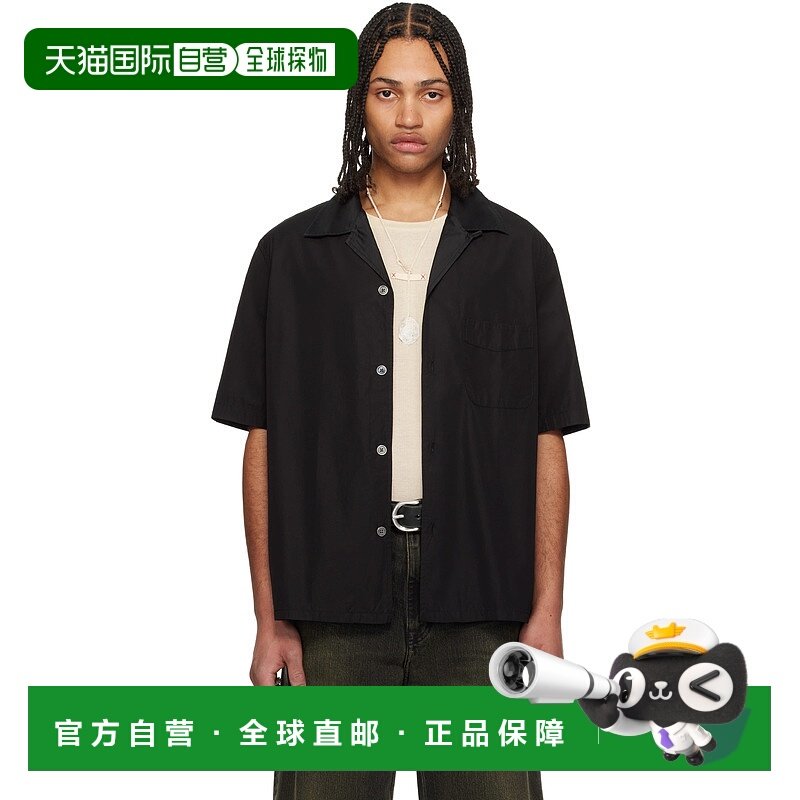 潮奢 Our Legacy 男士 黑色 Heusen 短袖衬衫 M2252HBE