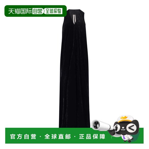 1h可退 RICK OWENS 女士连衣裙 RP02E4575V09 AW2025 黑色 无袖连