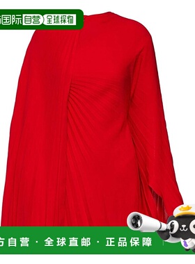 VALENTINO 女士半身裙 2B0VA3801MH157 SS2023 红色百褶裙