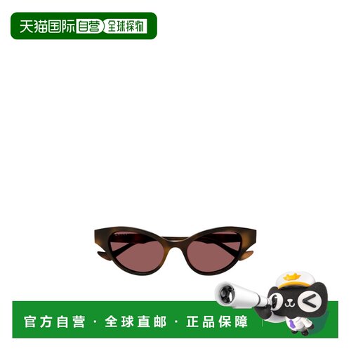 1h可退 GUCCI 女士眼镜 GG1298S002 SS2024 棕色 GG1298S古驰配饰