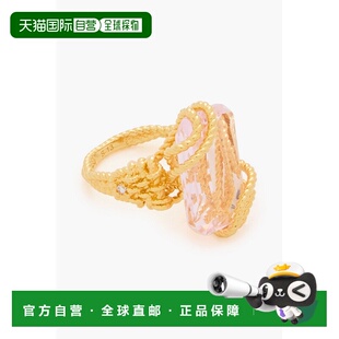 镀金晶石镶嵌水晶戒指 1h可退 女士 ZIMMERMANN 4622S24GOLD 潮奢