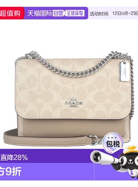 COACH 奥莱款迷你女士PVC配皮单肩斜挎包CW206SVPWH