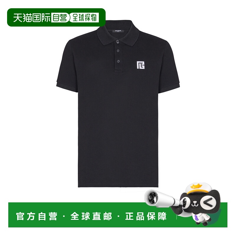 BALMAIN 男士POLO衫  SS2026黑色短袖 GH1GB085BC87EAB
