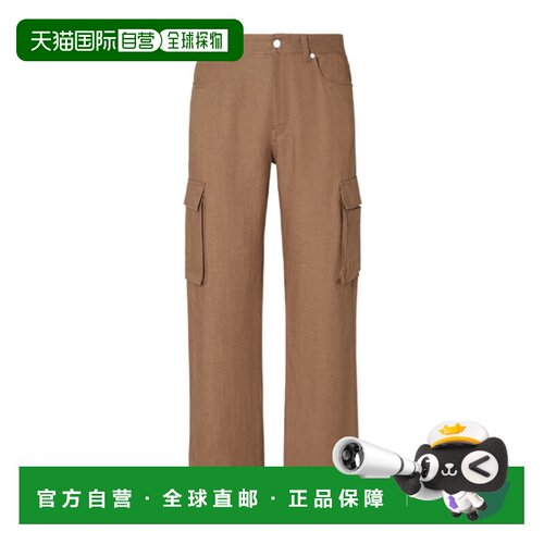 FENDI 男士休闲裤 FB1135AVSGF19FJ CO 棕色工装裤 休闲裤环腰带