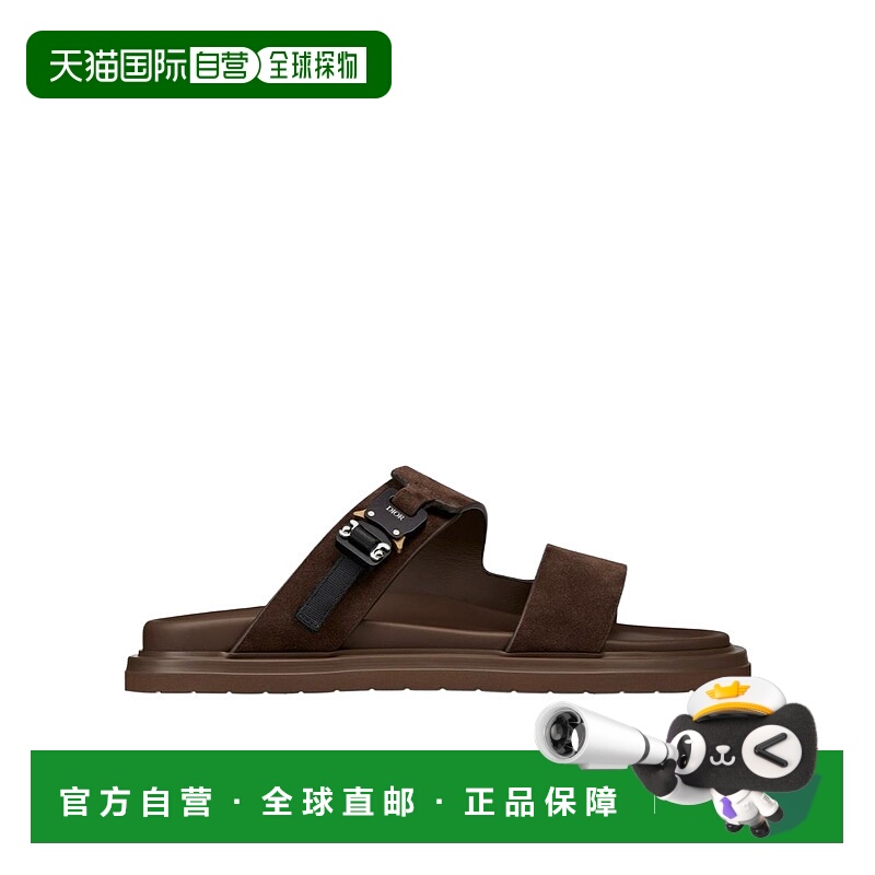 1h可退 DIOR 男士凉鞋 3SA121ZSIH730 SS2025 深棕色拖鞋